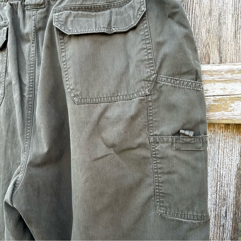 Men's Olive Cargo Pants XL  Mesh Lined Hiking Camping Wear OuterRim Adventurer - Picture 6 of 10